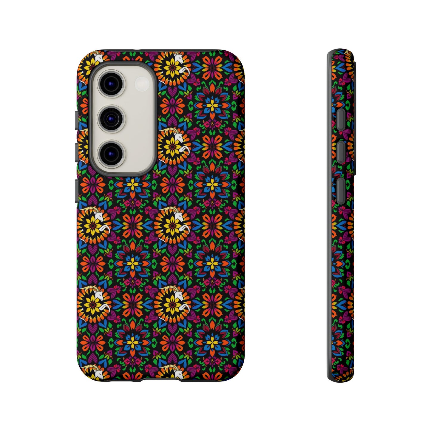 Tough Cases, Capricorn, Zodiac v2, Flower Pattern