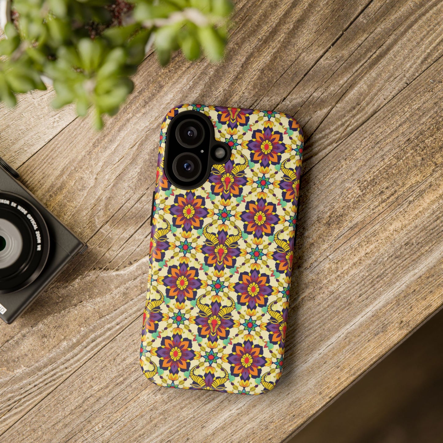 Tough Cases, Taurus, Zodiac v1, Flower Pattern