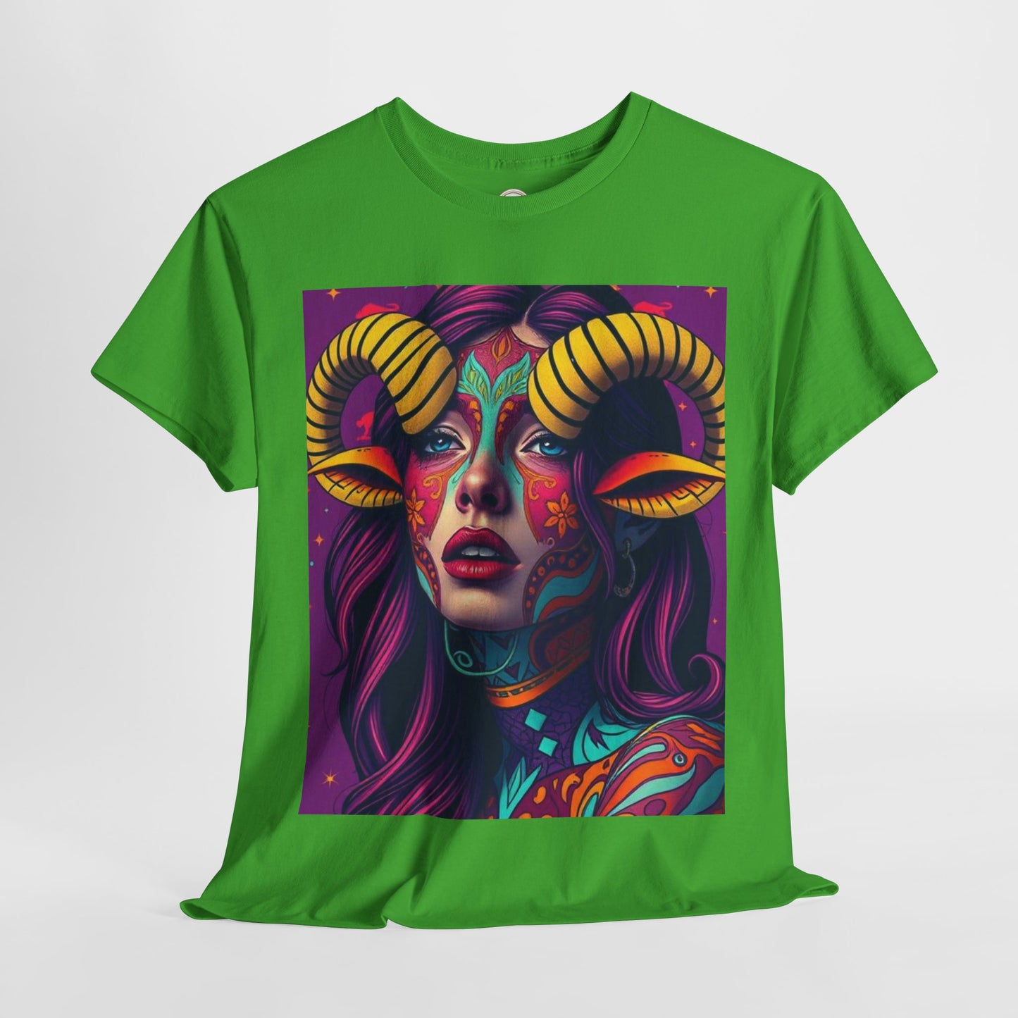 Unisex Heavy Cotton T-Shirt, Taurus, Zodiac v2, Sexy Art