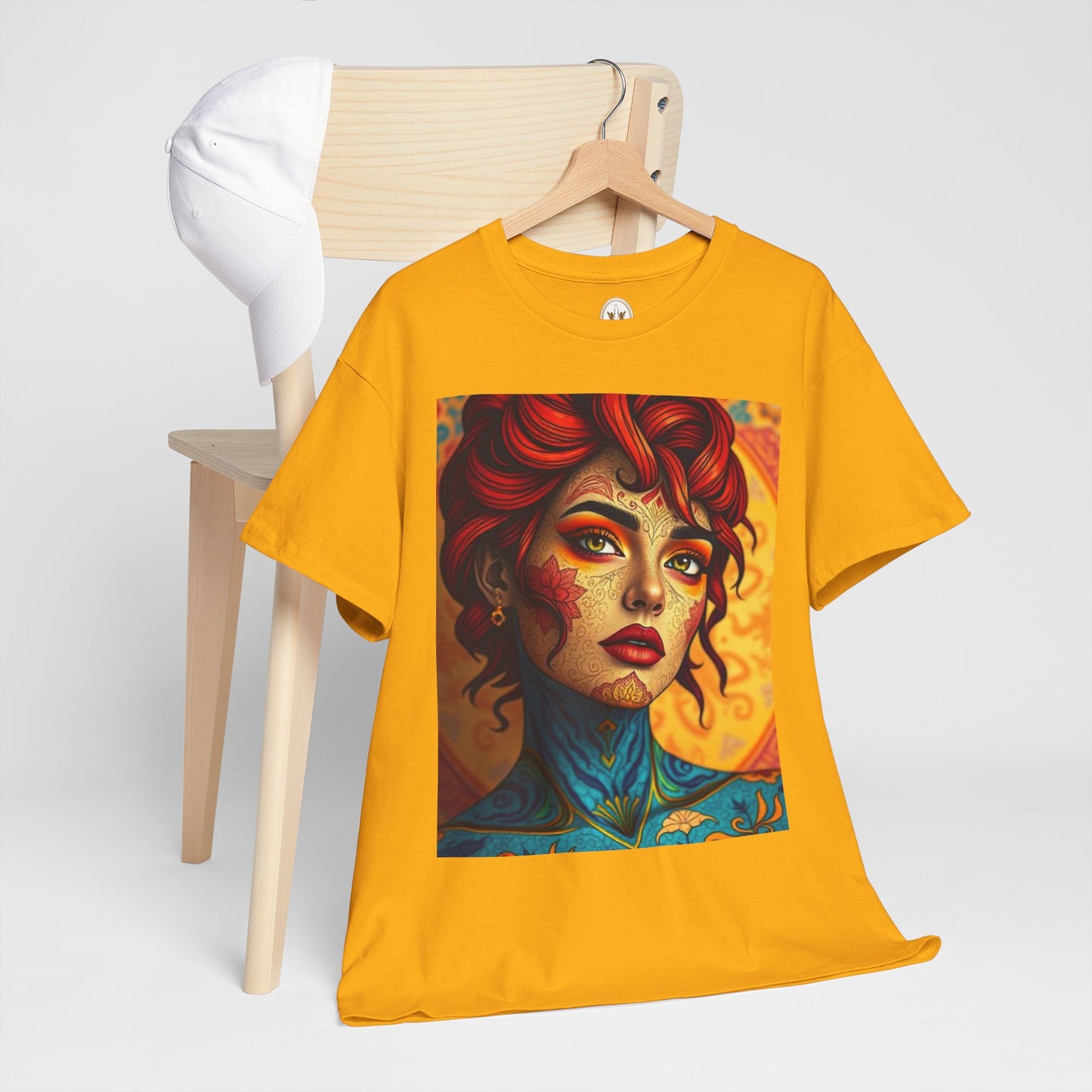 Unisex Heavy Cotton T-Shirt, Aquarius, Zodiac, Sexy Art