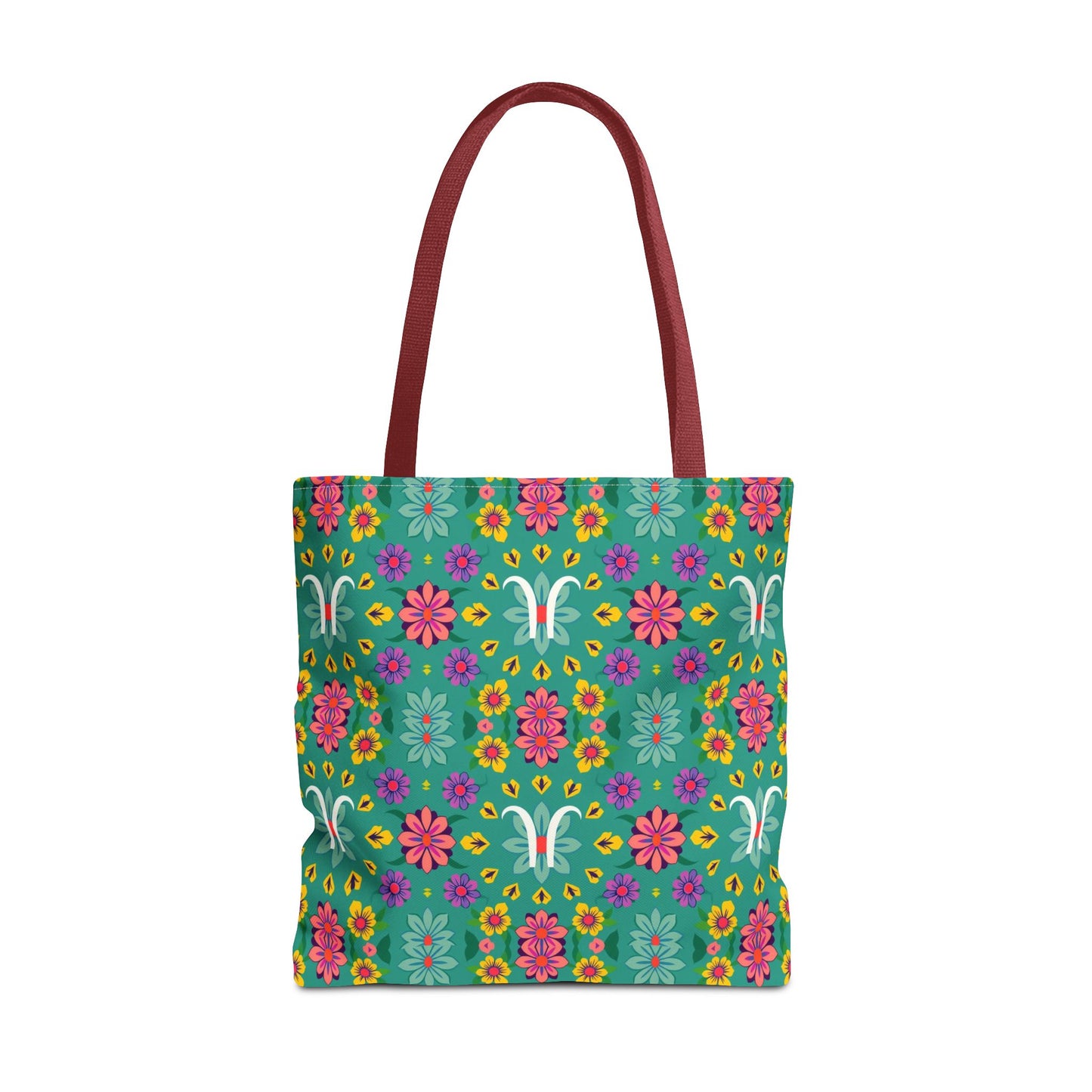 Tote Bag, (AOP), Aquarius, Zodiac v2, Flower Pattern