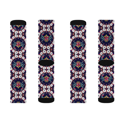 Sublimation Socks, Scorpio, Zodiac, Jewel Pattern