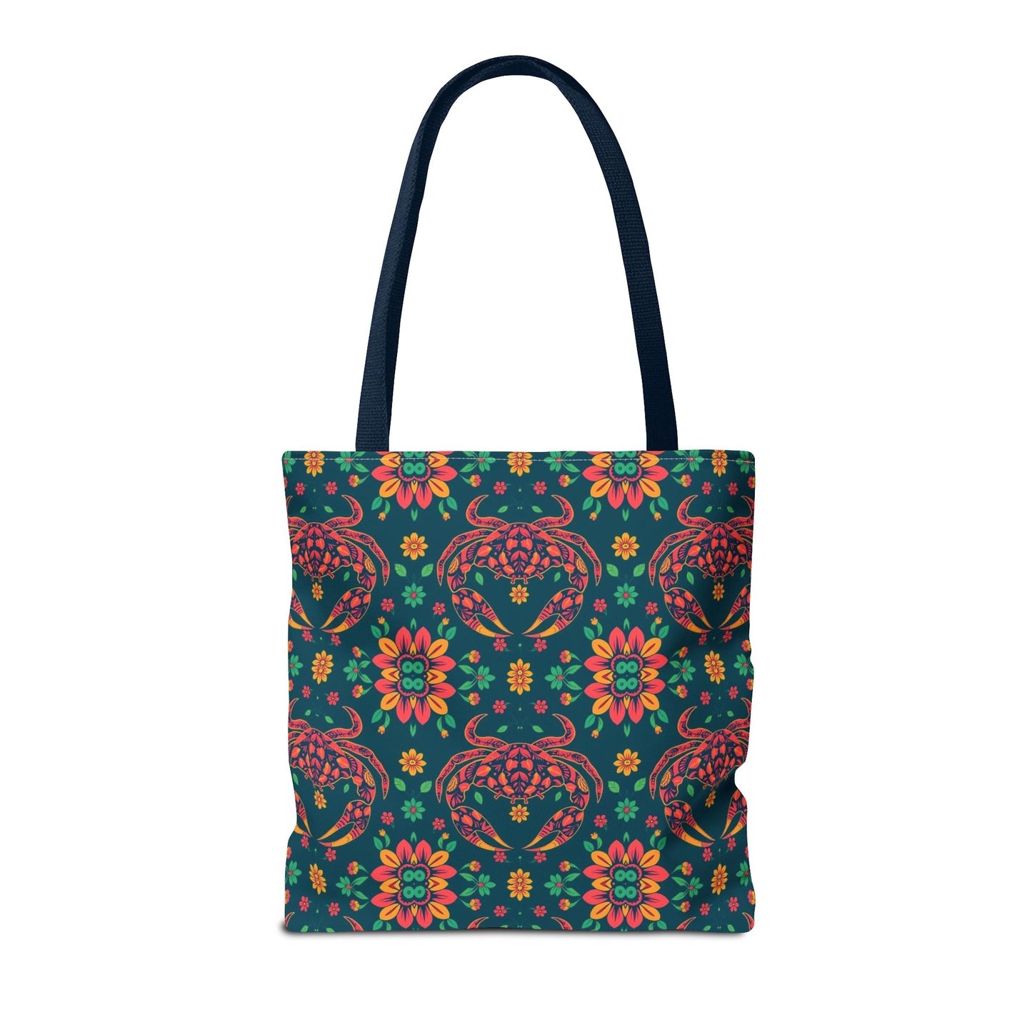 Tote Bag (AOP), Cancer, Zodiac v2, Flower Pattern