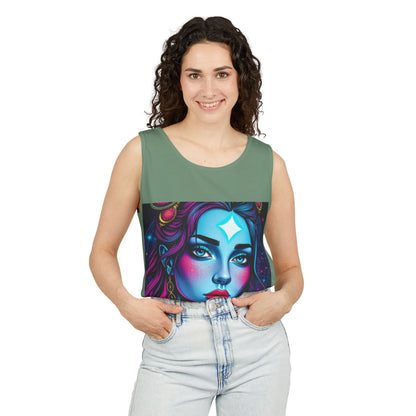 Unisex Garment-Dyed, Tank Top, Gemini, Pop Art, 100% US cotton
