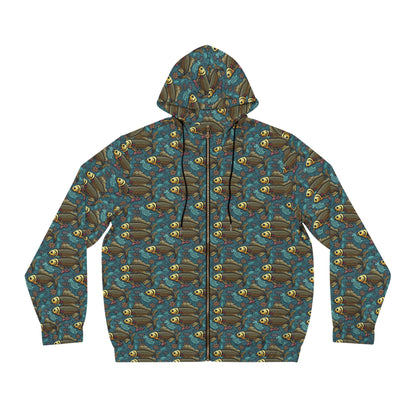 Full-Zip Hoodie (AOP), Pisces, Zodiac v1, Pattern
