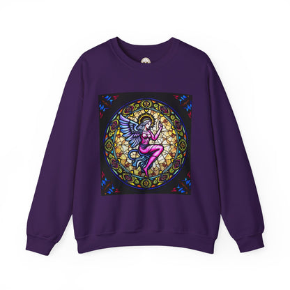 Unisex Heavy Blend™ Crewneck Sweatshirt, Glass 1, Virgo Zodiac Design