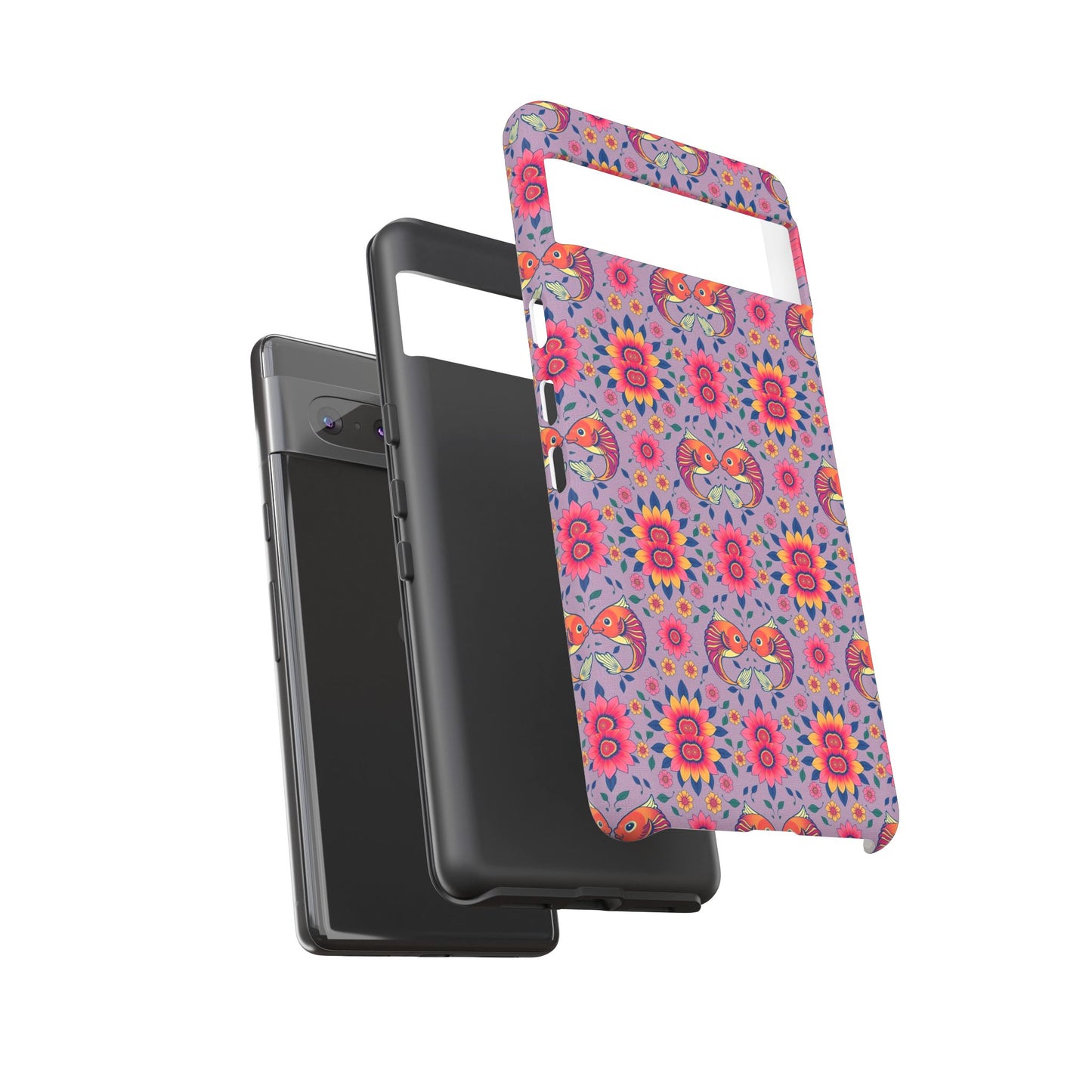 Tough Cases, Pisces, Zodiac v3, Flower Pattern