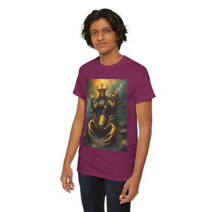 Unisex Heavy Cotton T-Shirt, Desert Scorpio King, Zodiac Design