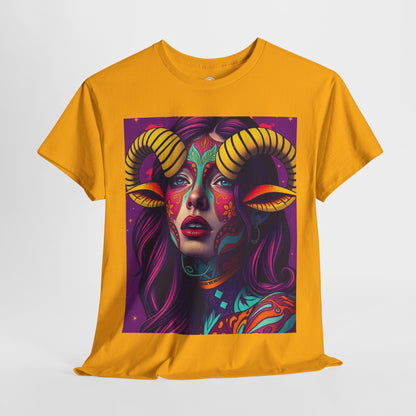 Unisex Heavy Cotton T-Shirt, Taurus, Zodiac v2, Sexy Art