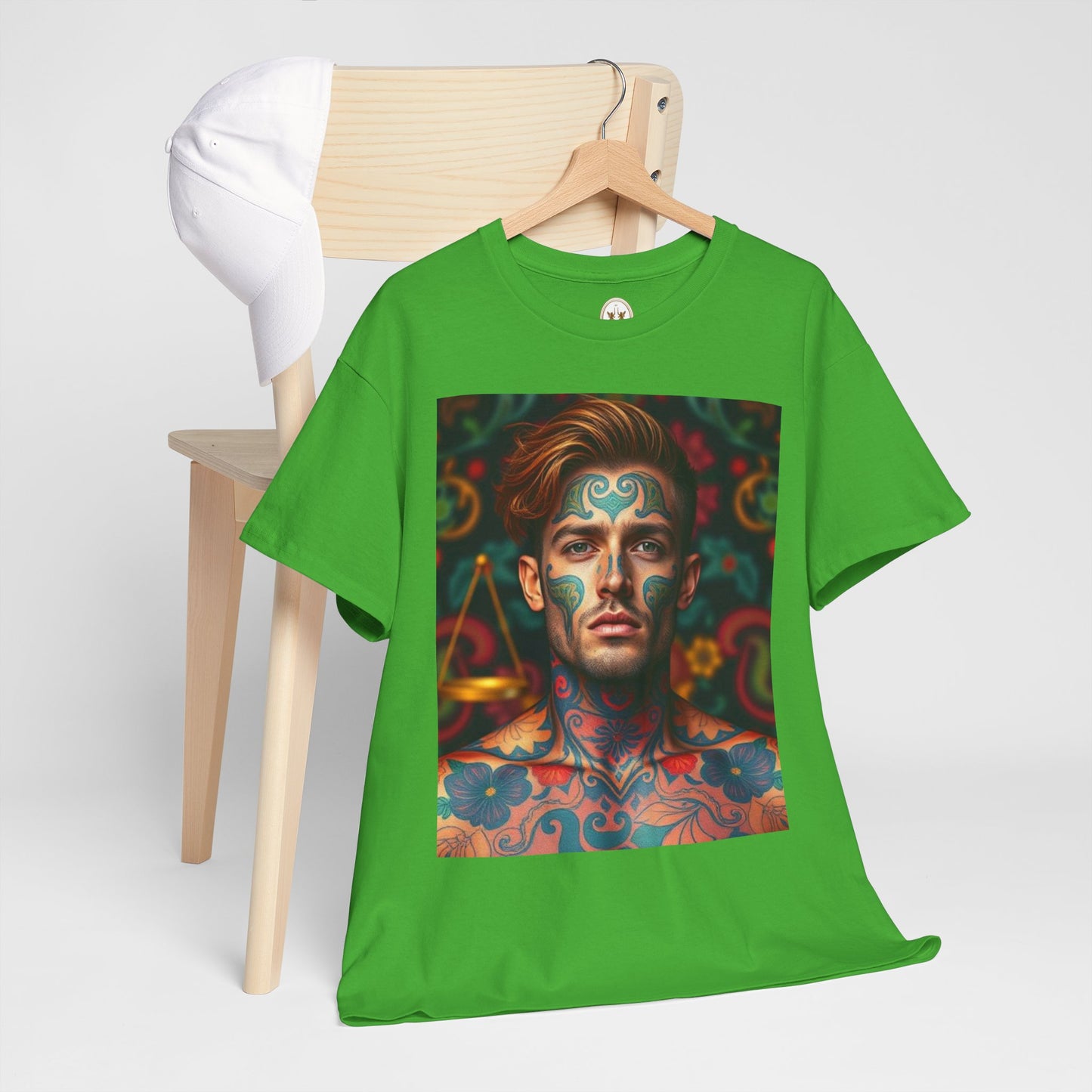 Unisex Heavy Cotton T-Shirt, Libra, Zodiac, Sexy Art