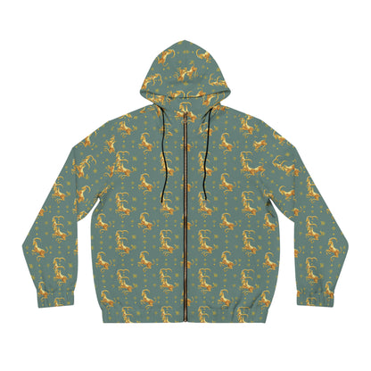 Full-Zip Hoodie (AOP), Capricorn, Zodiac v2, Pattern