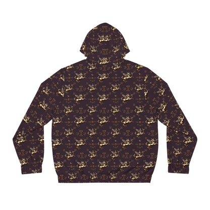 Full-Zip Hoodie (AOP), Sagittarius, Zodiac v2, Pattern