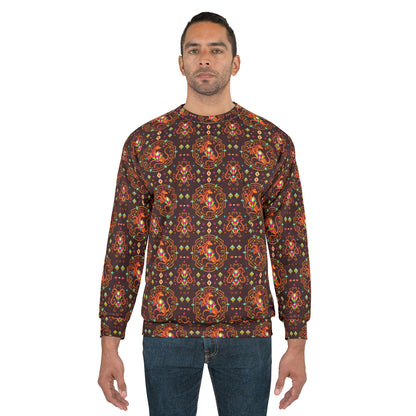 Unisex Sweatshirt (AOP), Virgo, Zodiac v1, Jewel Pattern