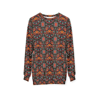Unisex Sweatshirt (AOP), Cancer, Zodiac v3, Jewel Pattern