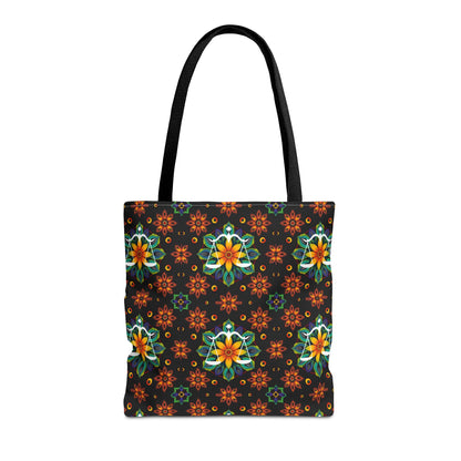 Tote Bag (AOP), Libra, Zodiac v2, Flower Pattern