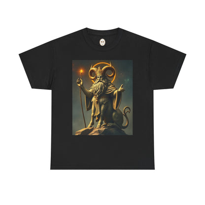 Unisex Heavy Cotton T-Shirt, Taurus God, Zodiac Design