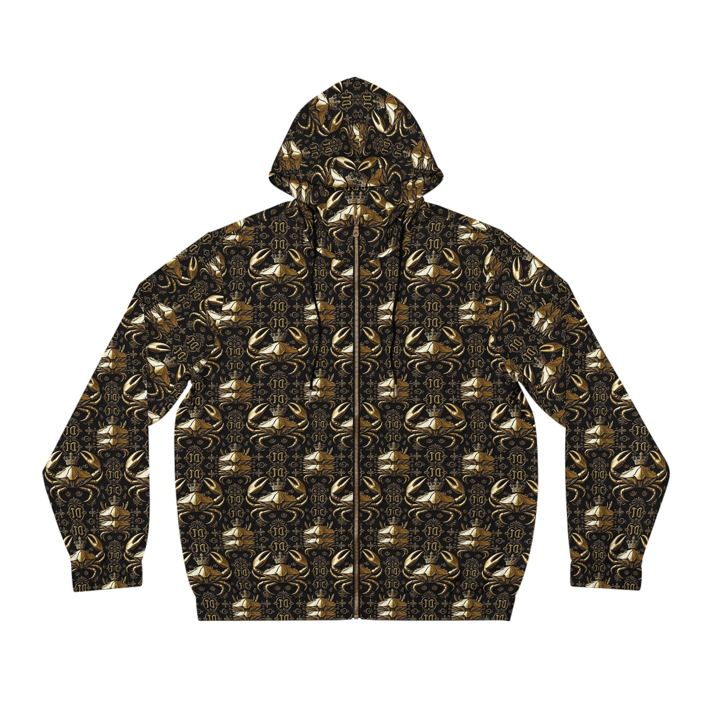 Full-Zip Hoodie (AOP), Cancer, Zodiac v2, Pattern