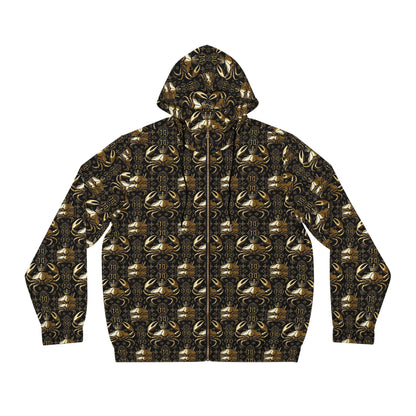 Full-Zip Hoodie (AOP), Cancer, Zodiac v2, Pattern