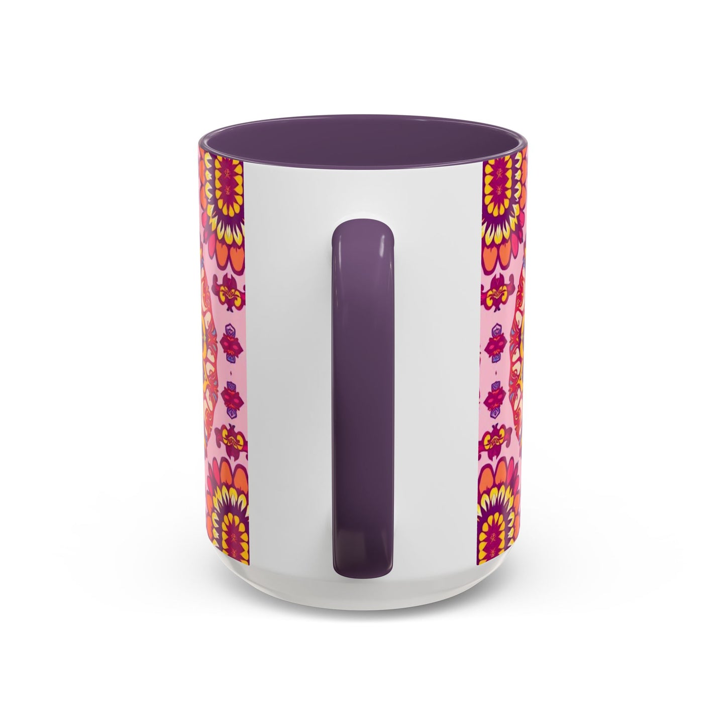 Accent Coffee Mug, Capricorn, Zodiac v3, Flower Pattern, (11, 15oz)