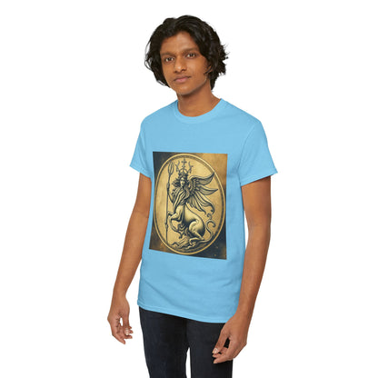 Unisex Heavy Cotton T-Shirt, Angel Animal, Virgo Zodiac Design