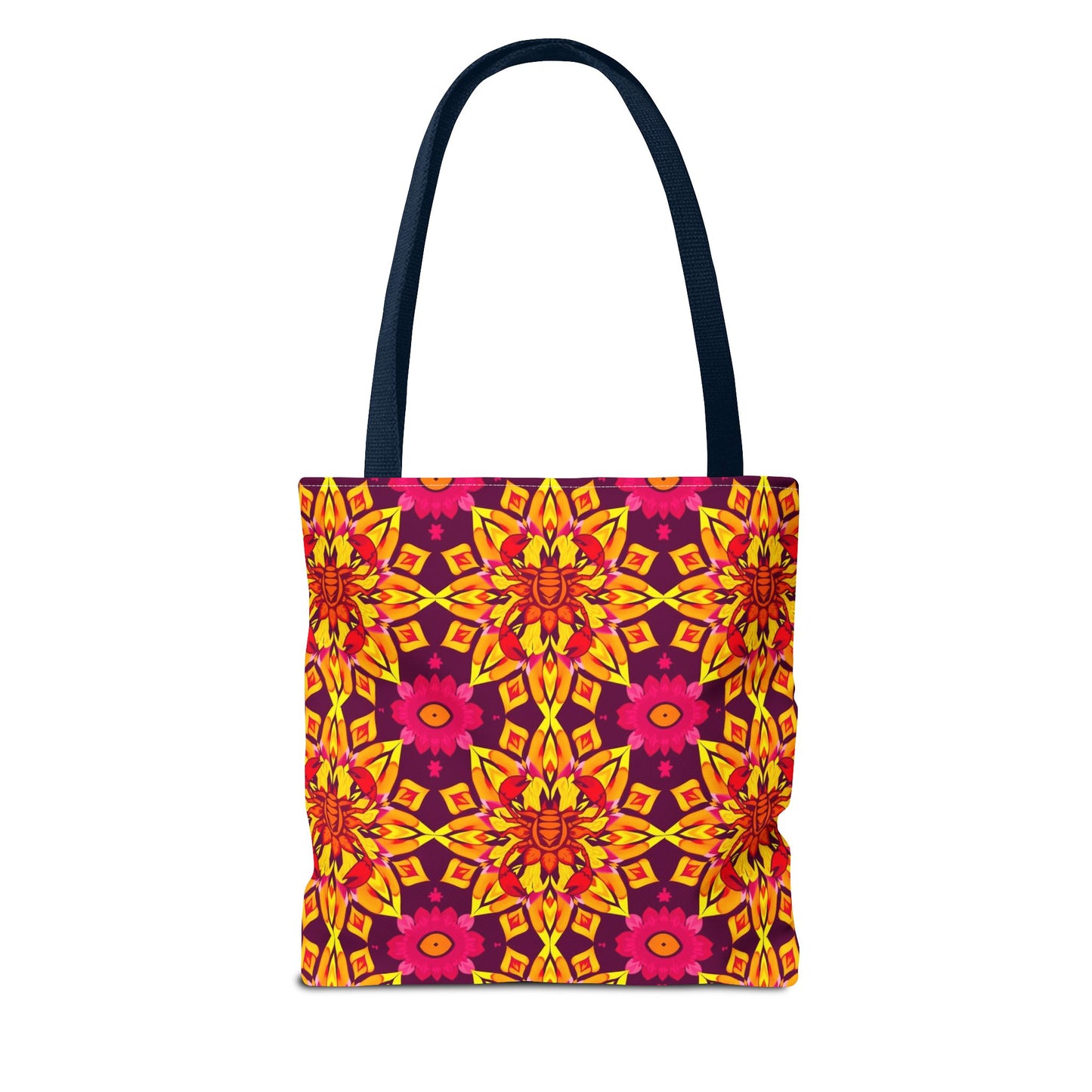 Tote Bag, (AOP), Scorpio, Zodiac v5, Flower Pattern
