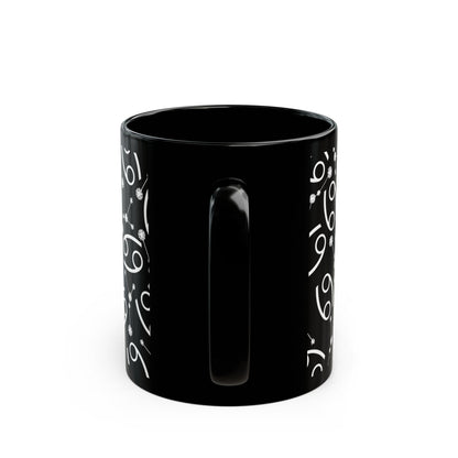 Zodiac 11oz Black Mug Cancer Zodiac Sign