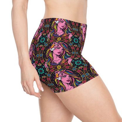 Women's Shorts, (AOP), Leo, Zodiac v1, Sexy Pattern