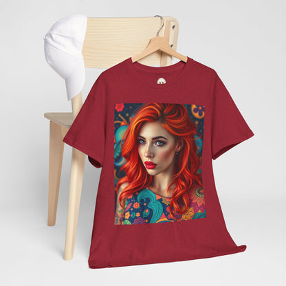 Unisex Heavy Cotton T-Shirt, Aquarius, Zodiac v1, Sexy Art
