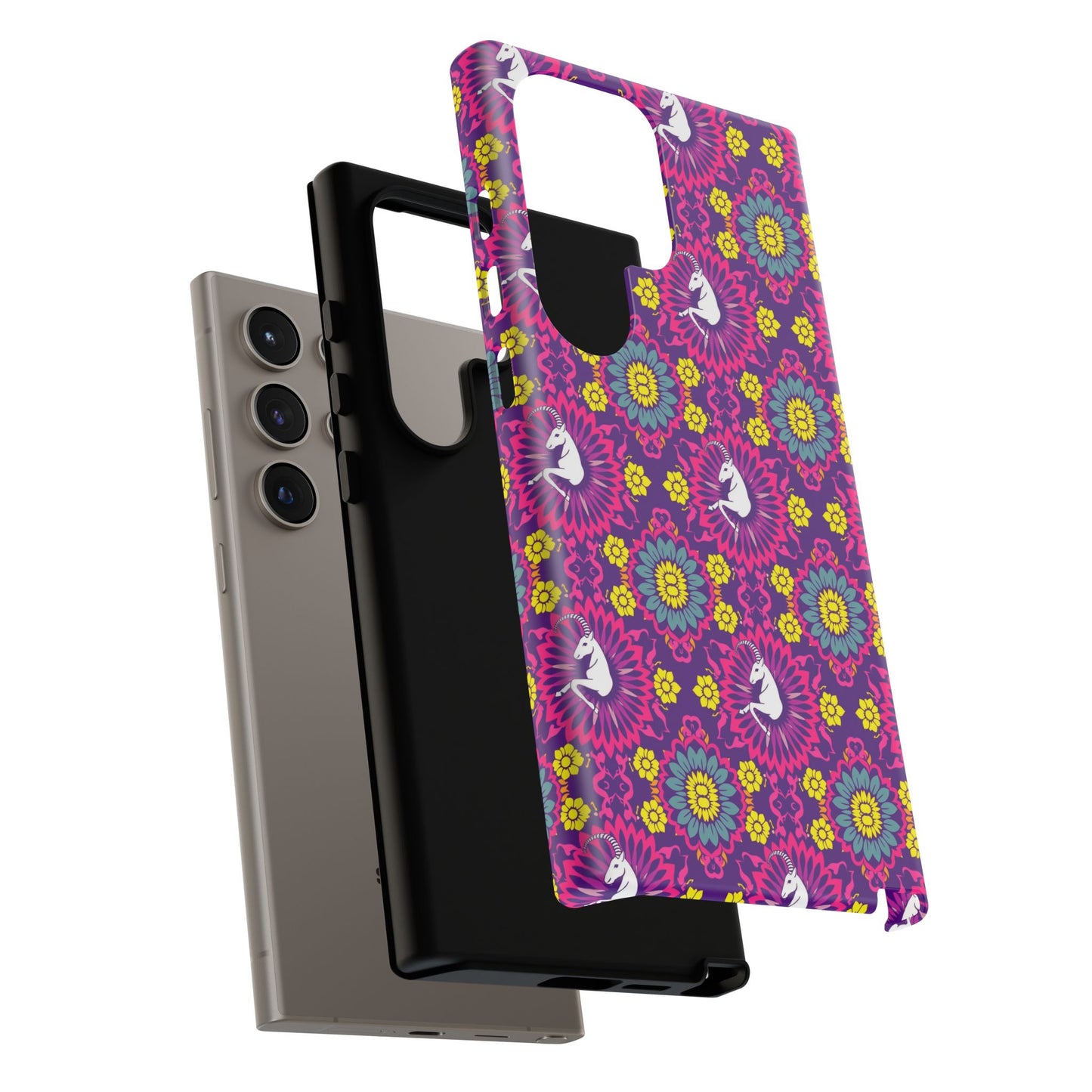 Tough Cases, Capricorn, Zodiac, Flower Pattern