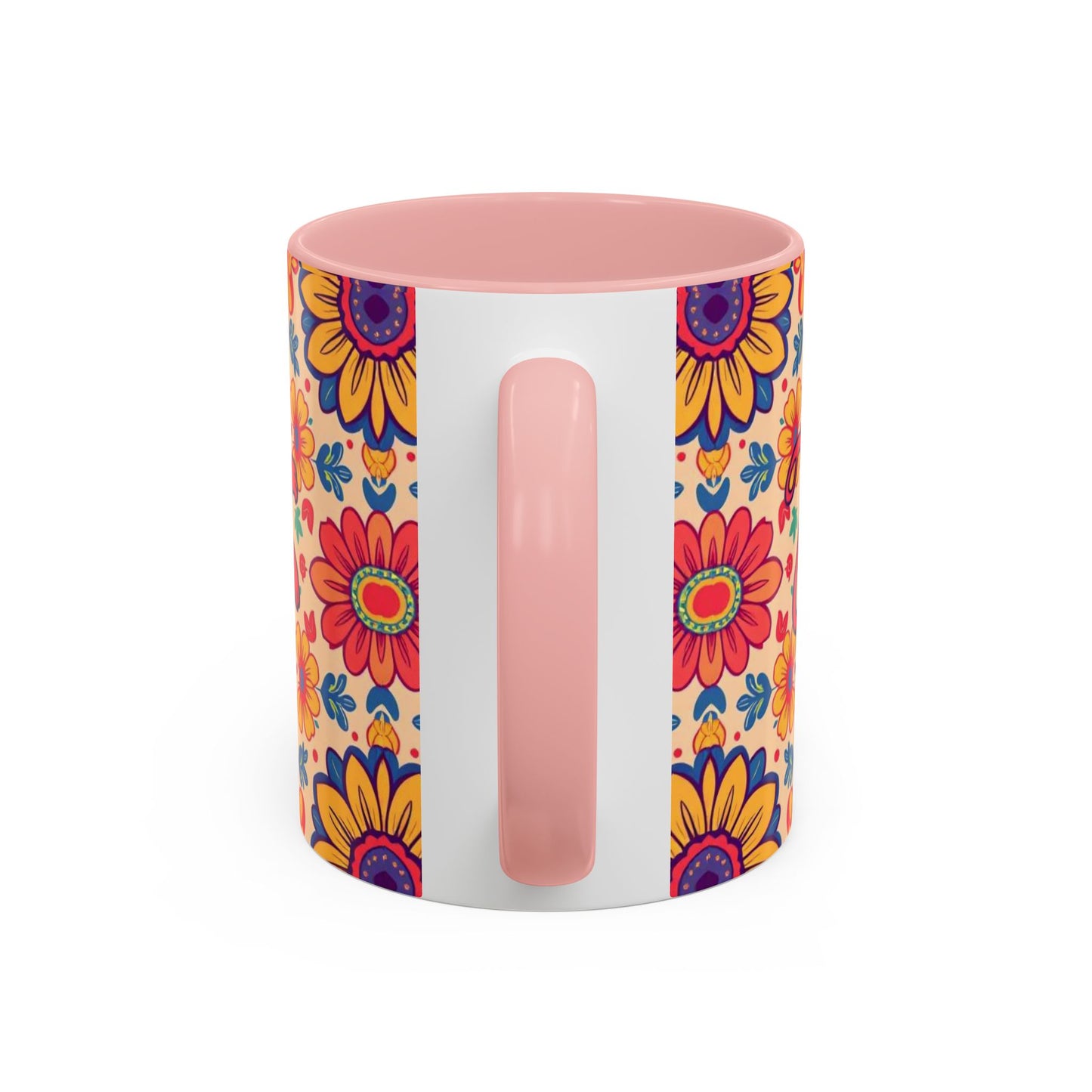 Accent Coffee Mug, Leo, Zodiac, Flower Pattern, (11, 15oz)