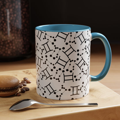 Accent Coffee Mug with the Gemini sign (11, 15oz)