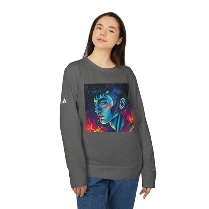 Adidas, Unisex Fleece Crewneck Sweatshirt, Pisces, Pop Art, Zodiac