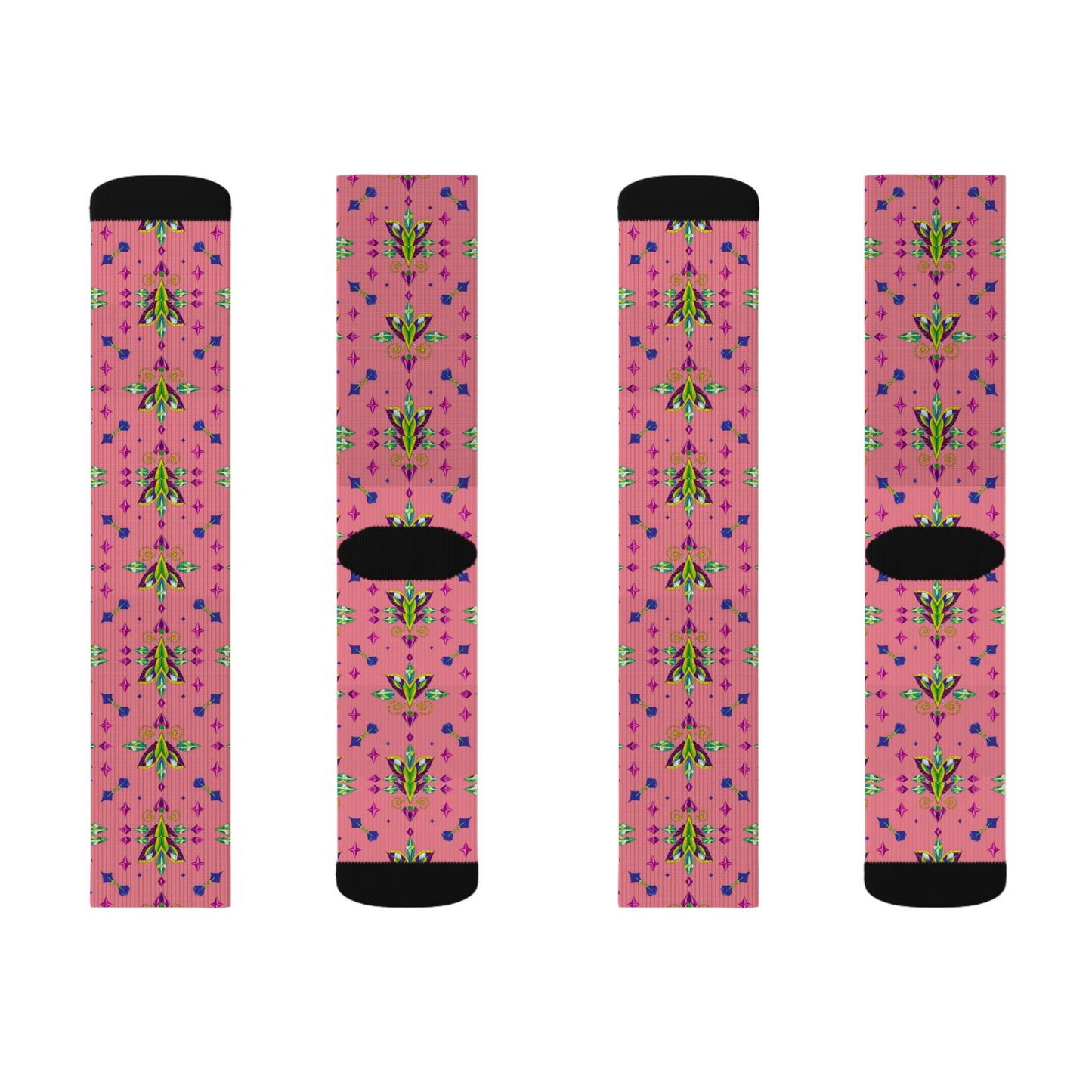 Sublimation Socks, Aquarius, Zodiac v4, Jewel Pattern