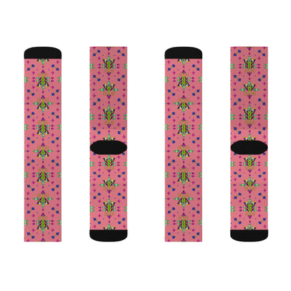 Sublimation Socks, Aquarius, Zodiac v4, Jewel Pattern