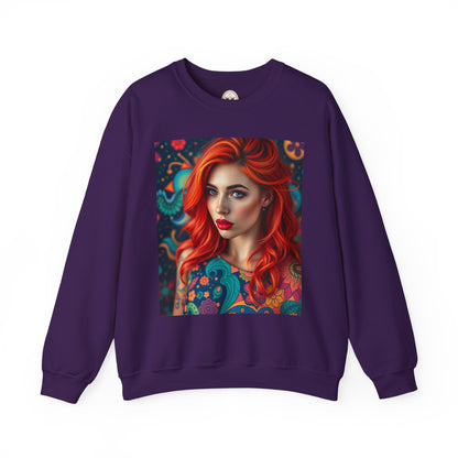 Unisex Heavy Blend™ Crewneck Sweatshirt, Aquarius, Zodiac v1, Sexy Pattern