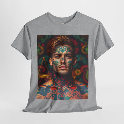 Unisex Heavy Cotton T-Shirt, Libra, Zodiac, Sexy Art