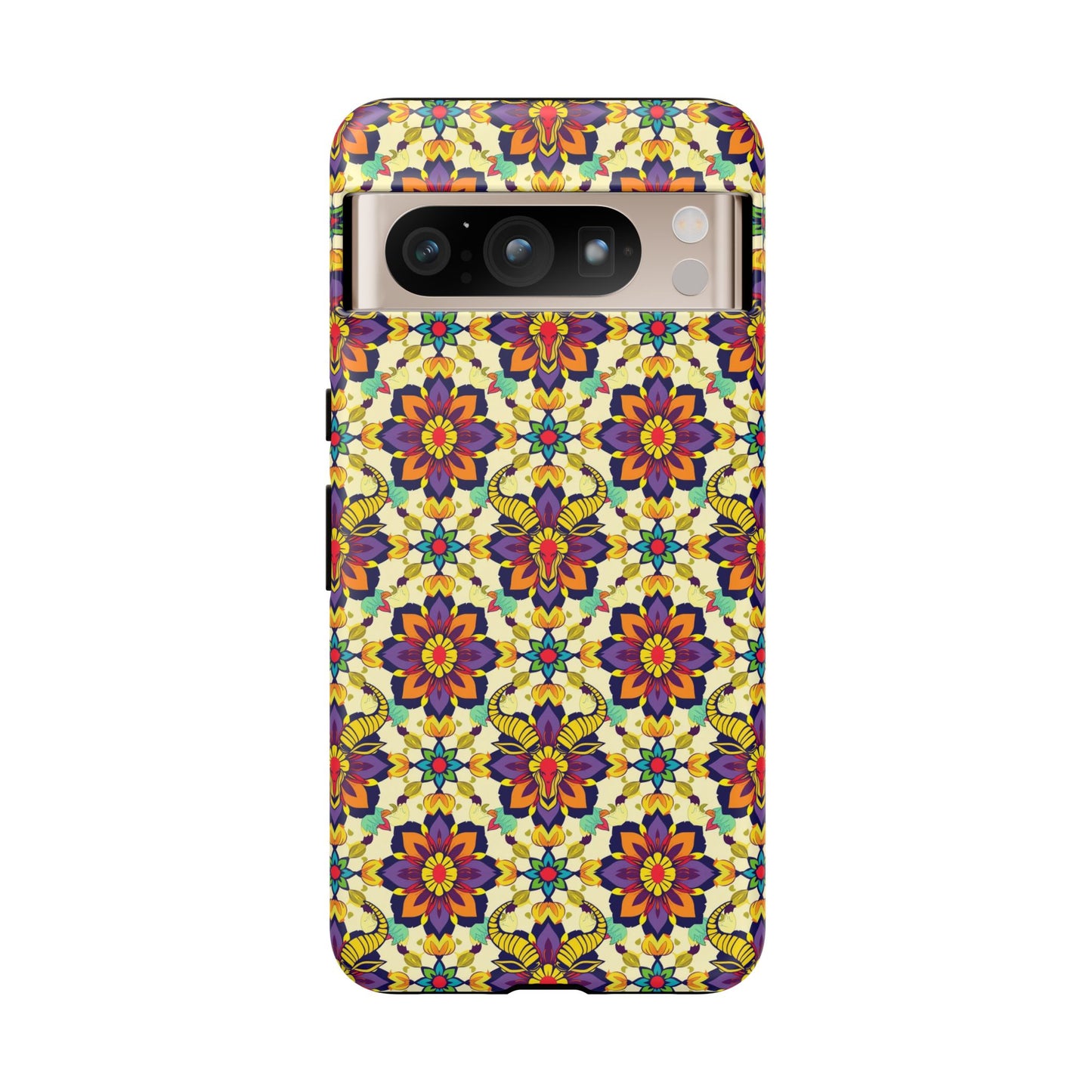 Tough Cases, Taurus, Zodiac v1, Flower Pattern