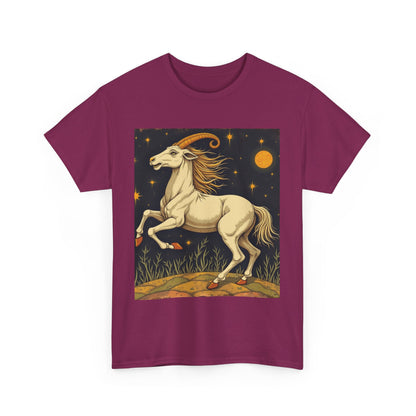 Unisex Heavy Cotton T-Shirt, Aries Animal, Zodiac Design