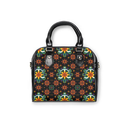 Shoulder Handbag, Libra, Zodiac, Flower Pattern