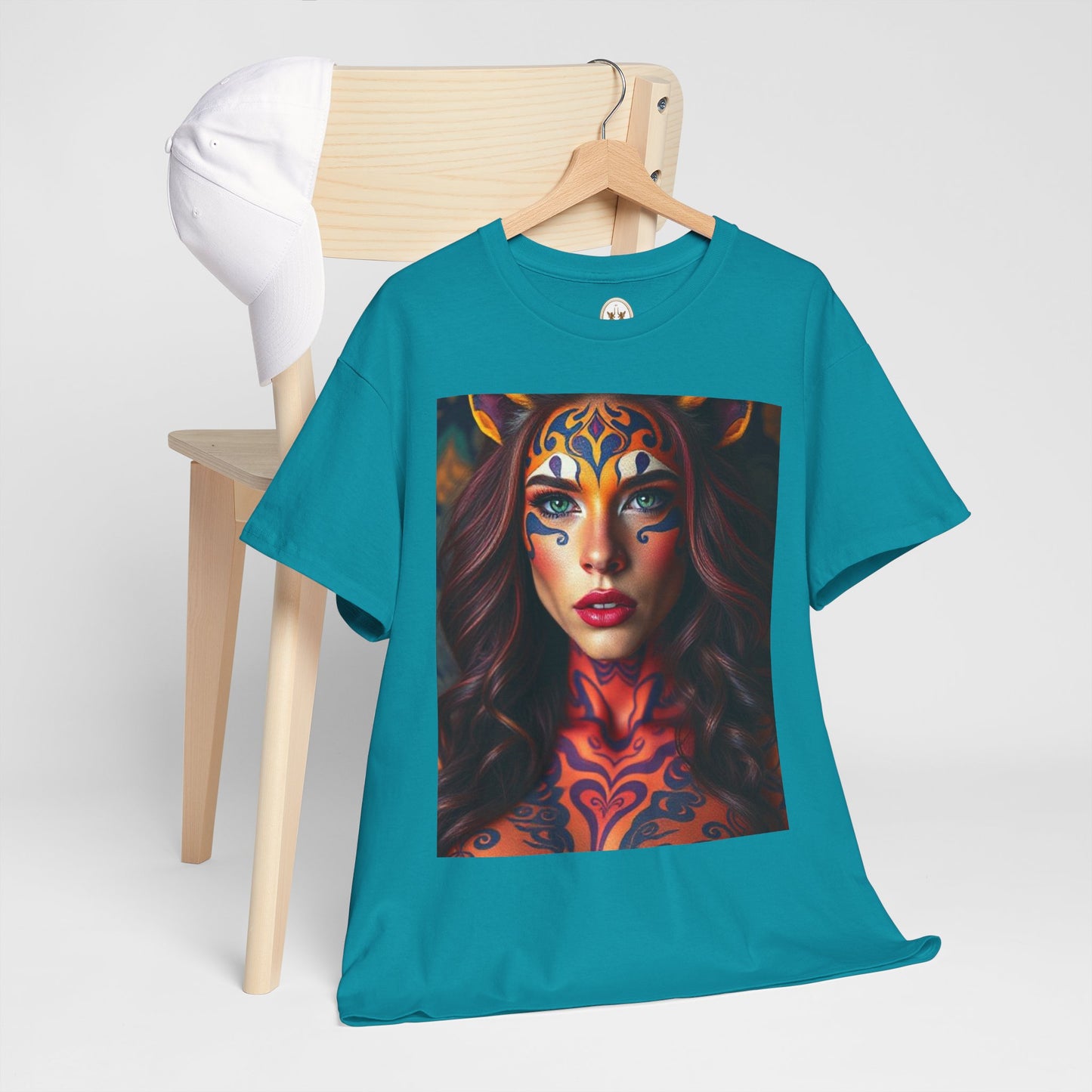 Unisex Heavy Cotton T-Shirt, Leo, Zodiac, Sexy Art