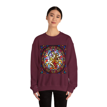 Unisex Heavy Blend™ Crewneck Sweatshirt, Glass, Virgo Zodiac Design