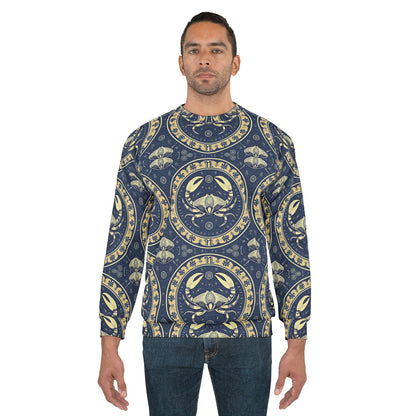 Unisex Sweatshirt, Zodiac Design, Pattern v1, Cancer, AOP