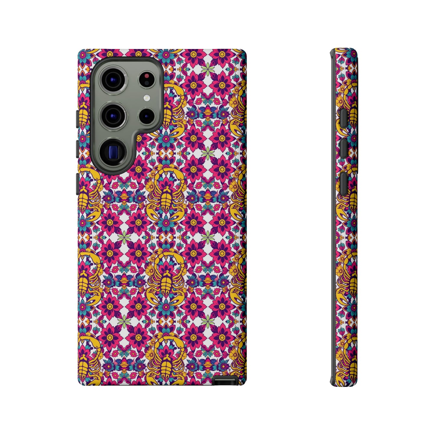 Tough Cases, Scorpio, Zodiac v2, Flower Pattern