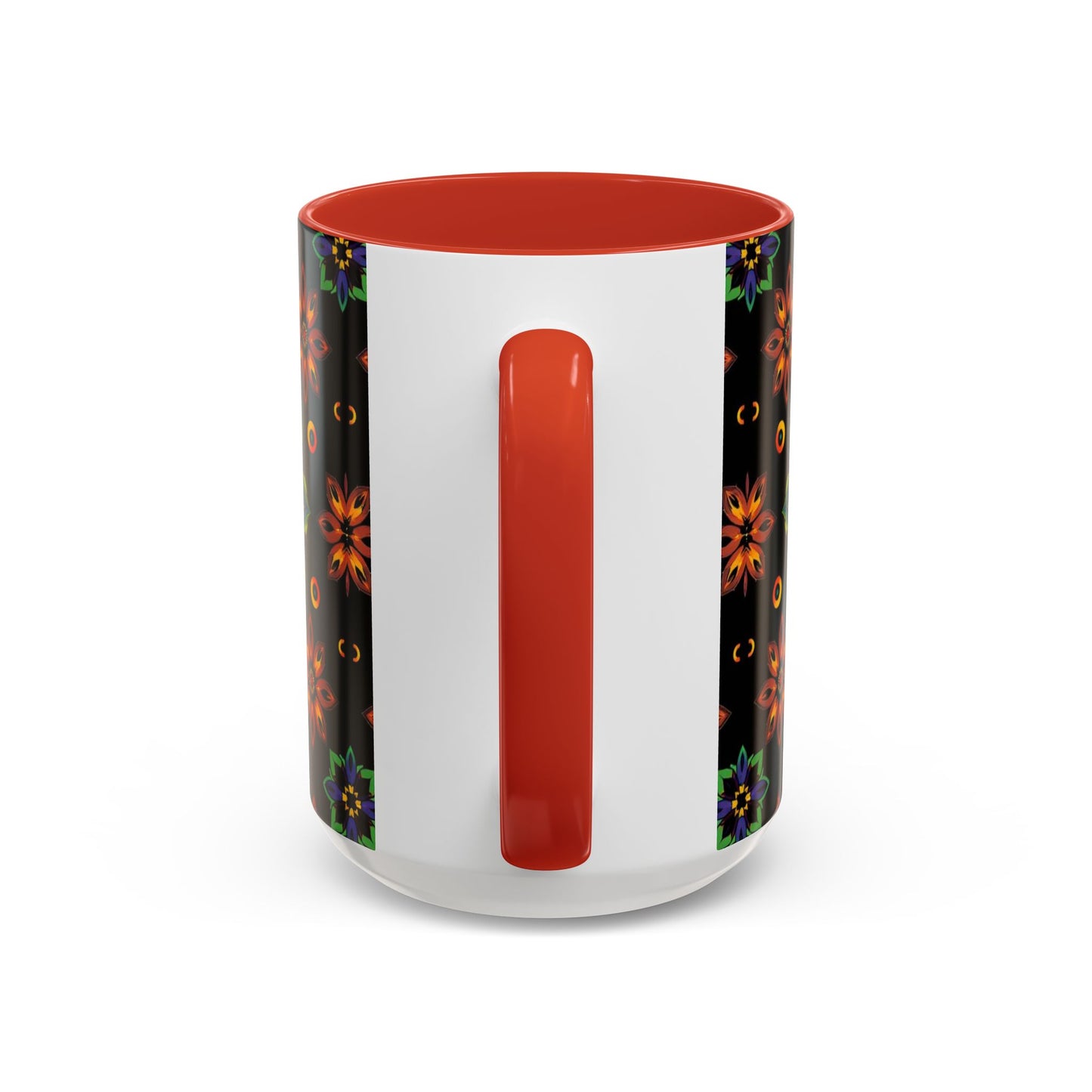 Accent Coffee Mug, Libra, Zodiac v4, Flower Pattern, (11, 15oz)