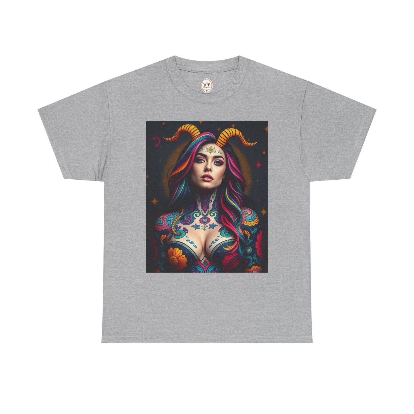 Unisex Heavy Cotton T-Shirt, Capricorn, Zodiac, Sexy Art