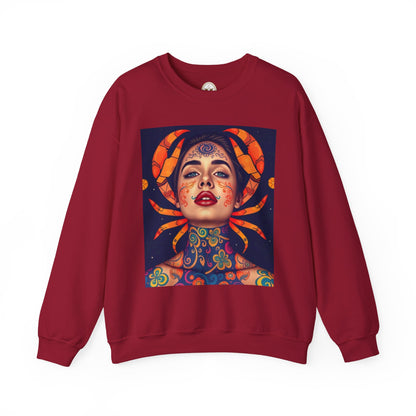 Unisex Heavy Blend™ Crewneck Sweatshirt, Cancer, Zodiac v1, Sexy Pattern