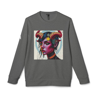 Adidas, Unisex Fleece Crewneck Sweatshirt, Taurus, Pop Art, Zodiac