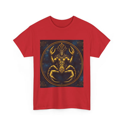 Unisex Heavy Cotton T-Shirt, Scorpion King, Cancer Zodiac Design