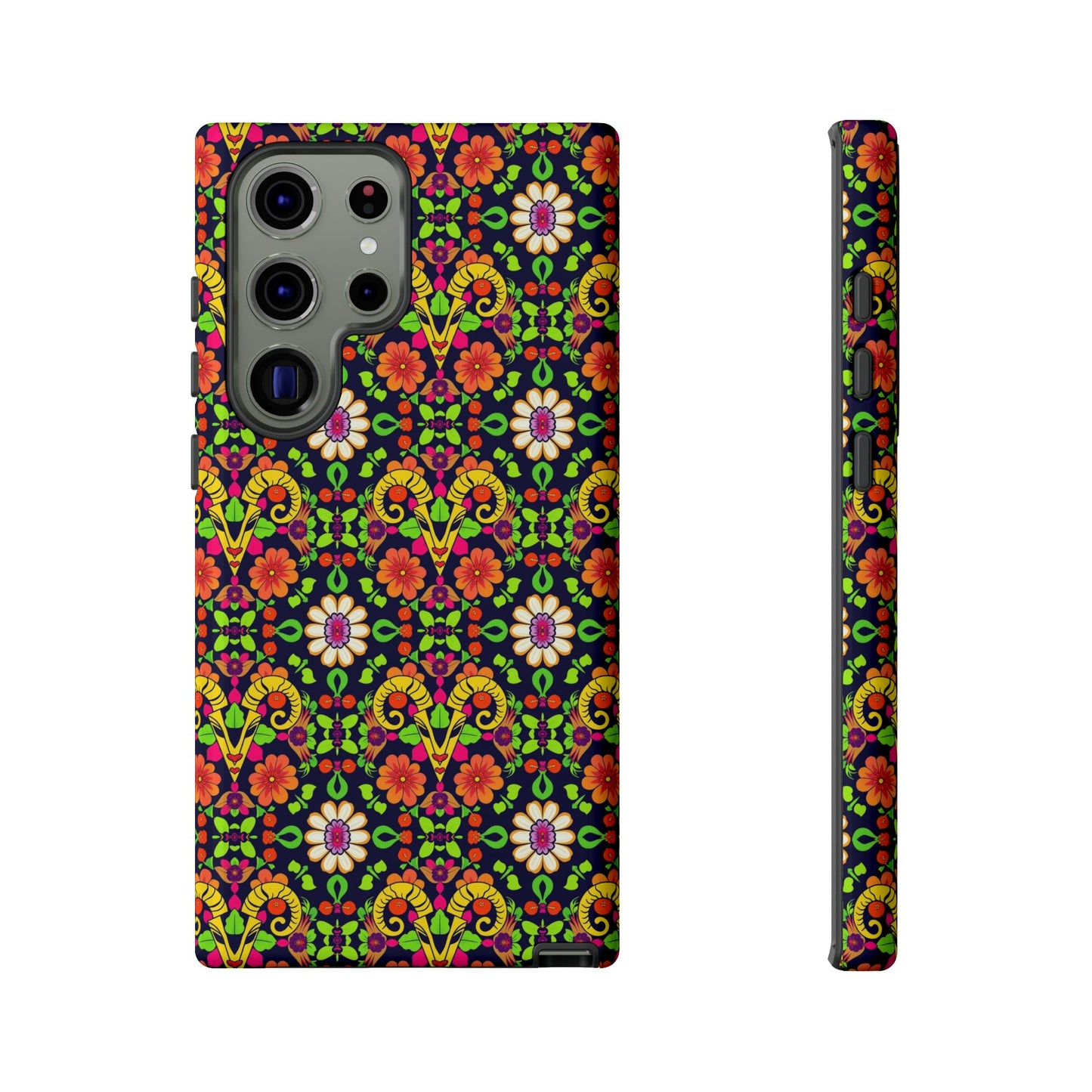 Tough Cases, Aries, Zodiac v4, Flower Pattern
