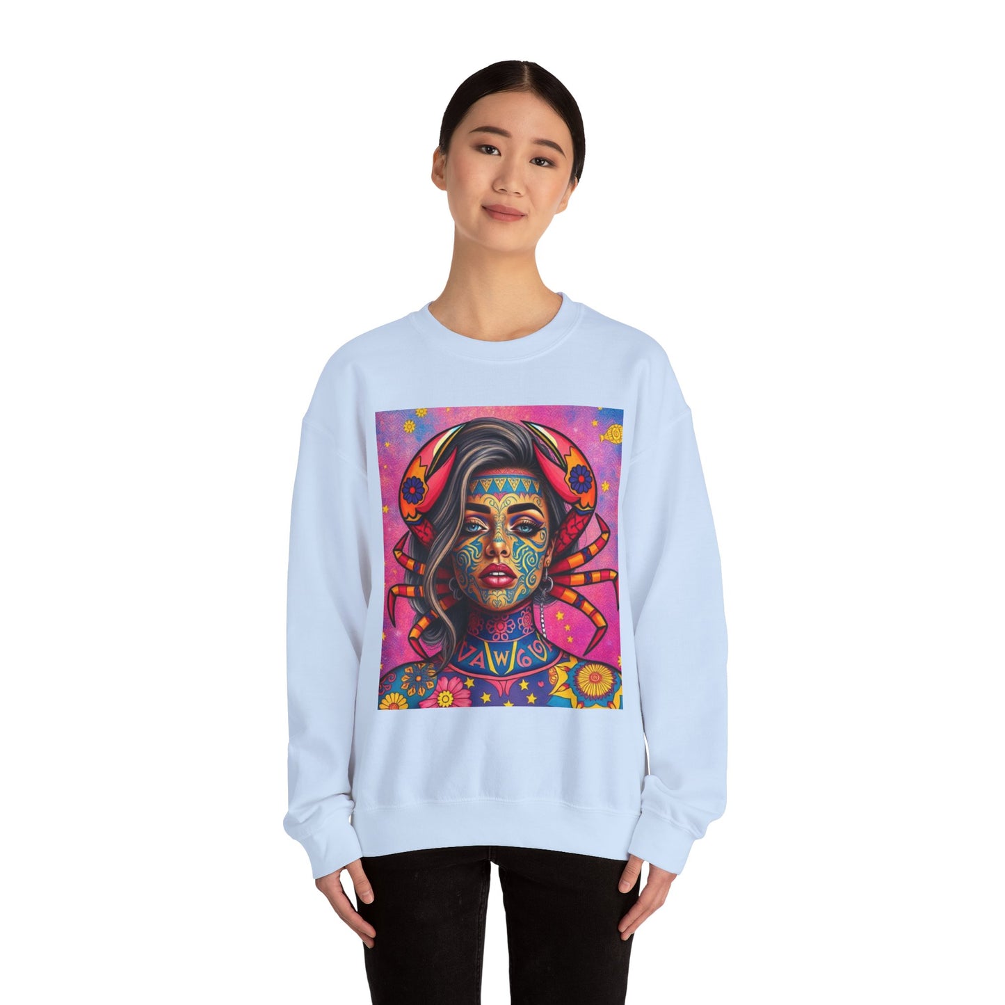 Unisex Heavy Blend™ Crewneck Sweatshirt, Cancer, Zodiac, Sexy Pattern